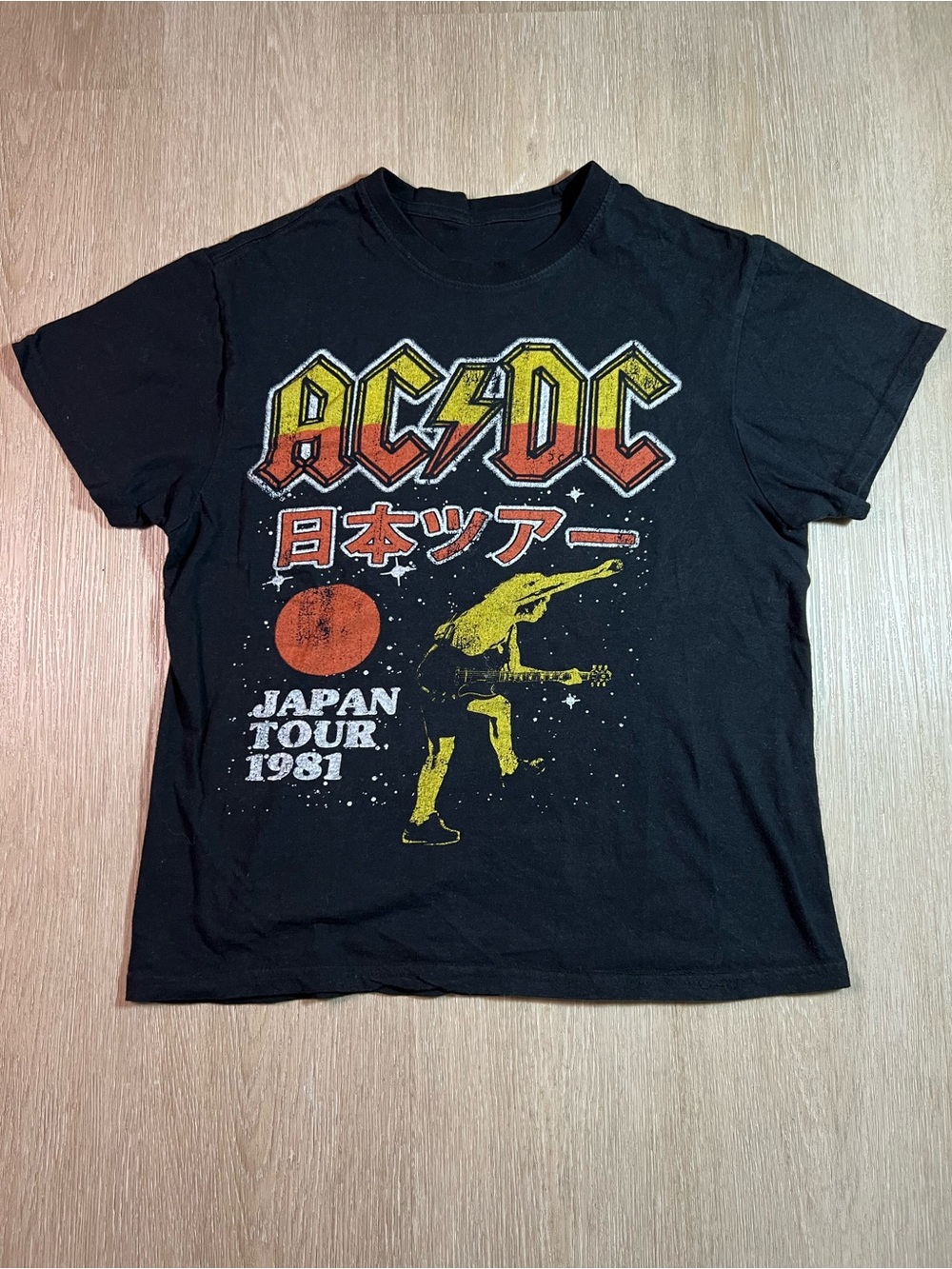 AC/DC Japan Tour 1981 Black Graphic Tee